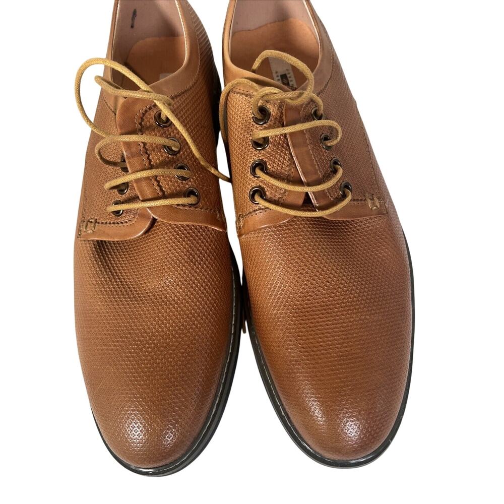Men's Joseph Abboud Brown Oxford Leather Dress Lace Up Shoes Size 12